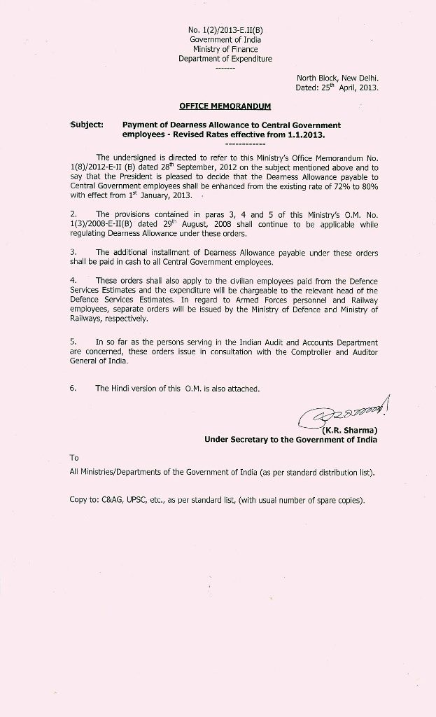 Order of DA from January, 2013 issued by Finmin