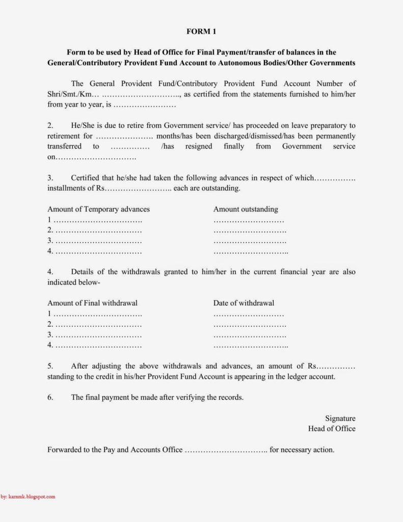 Revision of Forms under the General Provident Fund (Central Services) Rules, 1960 and Contributory Provident Fund Rules (India), 1962