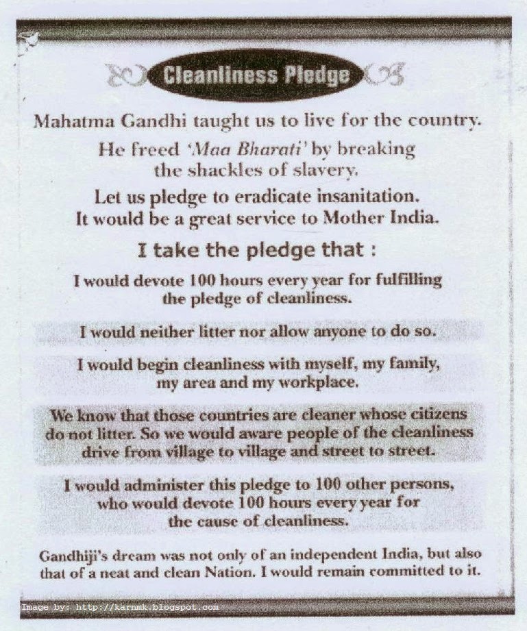 cleanliness+pledge