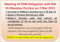 Meeting of IESM Delegation with RM Sh Manohar Parrikar on 2 Mar 2015