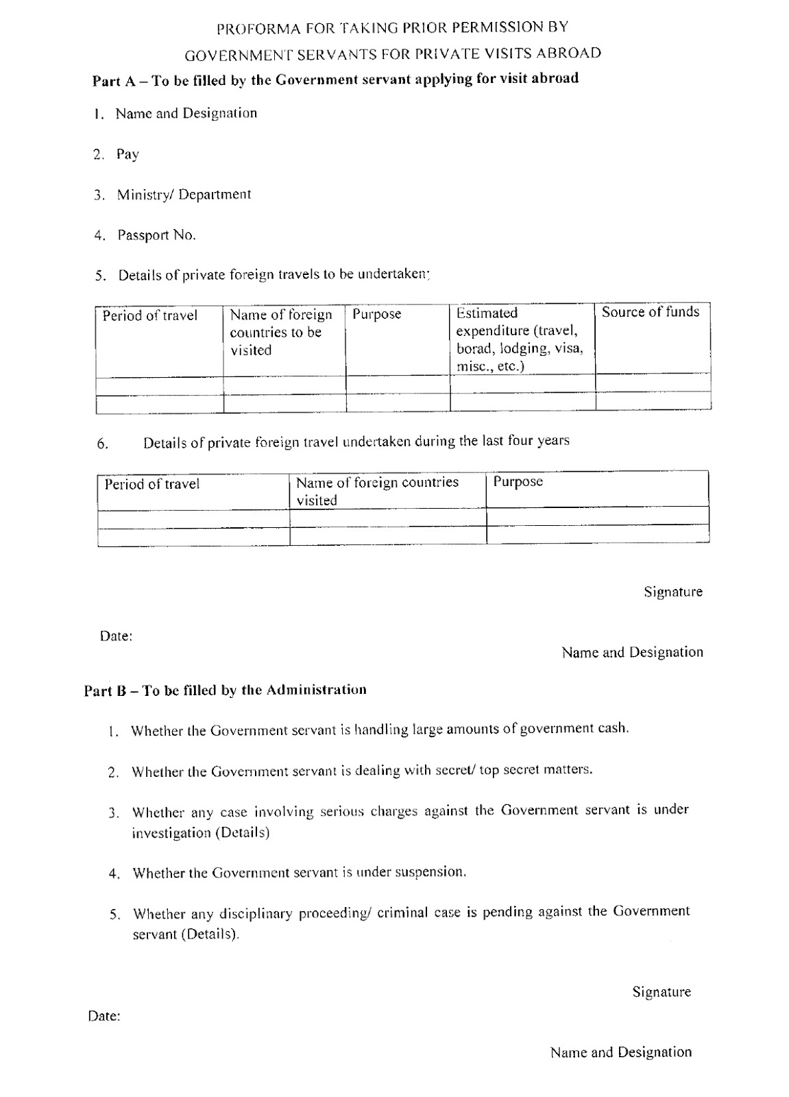 Requirement of taking prior permission for leaving station