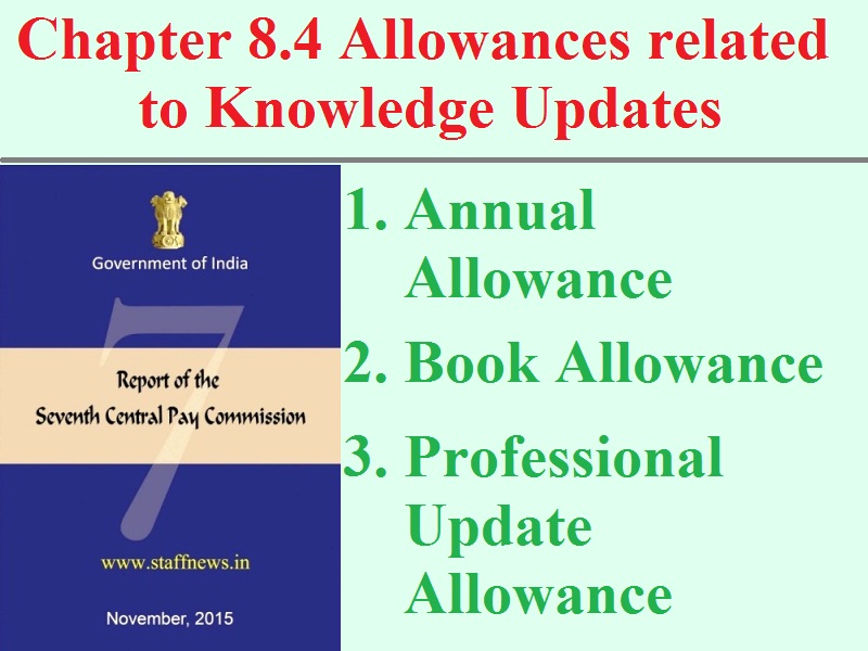 Seventh Pay Commission Report: Annual Allowance, Book Allowance, Professional Update Allowance