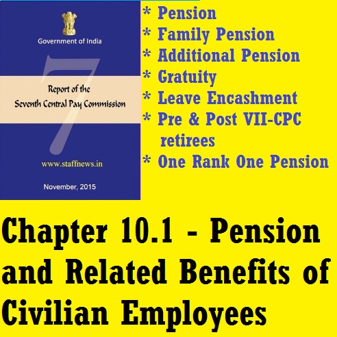 Seventh Pay Commission Report: Pension and Related Benefits of Civilian Employees, Pension Fixation in 7th CPC and Illustration