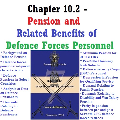 Seventh Pay Commission Report: Pension and related benefits of Defence Forces Personnel , Pension Fixation in 7th CPC and Illustration