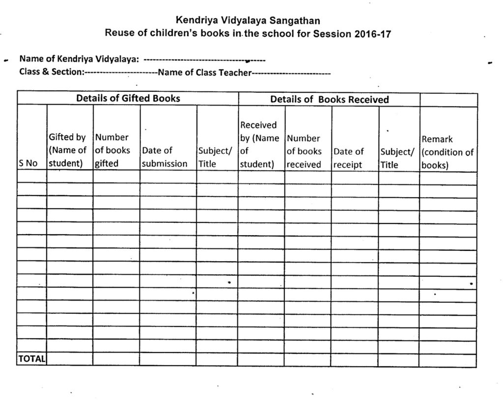 Reuse of children’s books in the school: KVS