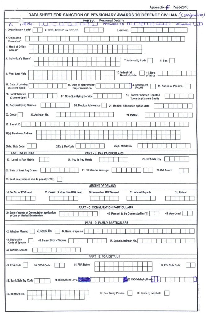 7th CPC Post-2016 Pension, Family Pension Revision in respect of Civilians/Defence Civilians of Ministry of Defence and their families: PCDA Circular C-154 7th CPC Post-2016 Pension, Family Pension Revision in respect of Civilians/Defence Civilians of Ministry of Defence and their families: PCDA Circular C-154