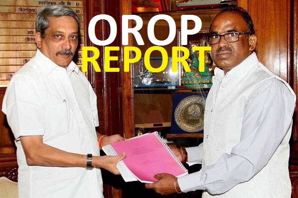 One Rank One Pension: One-Man Judicial Panel submits Report to Manohar Parrikar One Rank One Pension: One-Man Judicial Panel submits Report to Manohar Parrikar