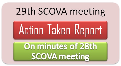 29th SCOVA Meeting: Action Taken Report on the Minutes of the 28th  SCOVA meeting