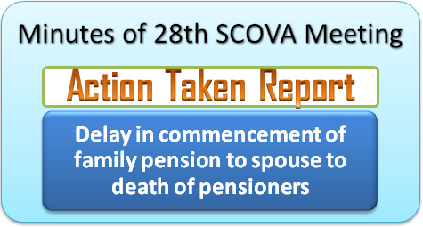 Delay in commencement of family pension to spouse to death of pensioners: ATR 28th SCOVA