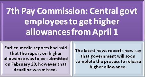 7th Pay Commission higher allowances from April 1: Zee News 7th Pay Commission higher allowances from April 1: Zee News