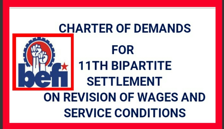 Bank Wages Revision: Charter of Demands for 11th Bipartite Settlement