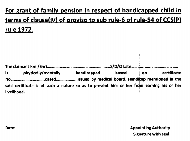 Unable to earn livelihood certificate for Family Pension in r/o married disabled children : PCDA Circular No. C-163