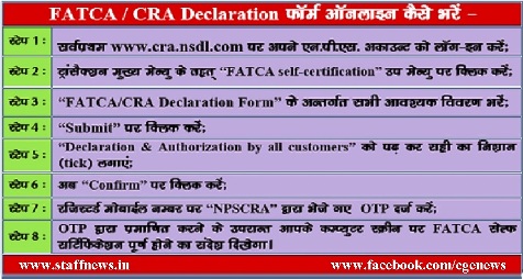 New Pension Scheme : Submission of FATCA/CRS declaration โ PFRDA Order New Pension Scheme : Submission of FATCA/CRS declaration โ PFRDA Order