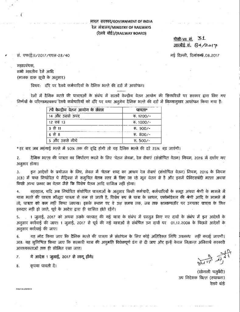 7th-cpc-daily-allowance-order-railway-board-in-hindi