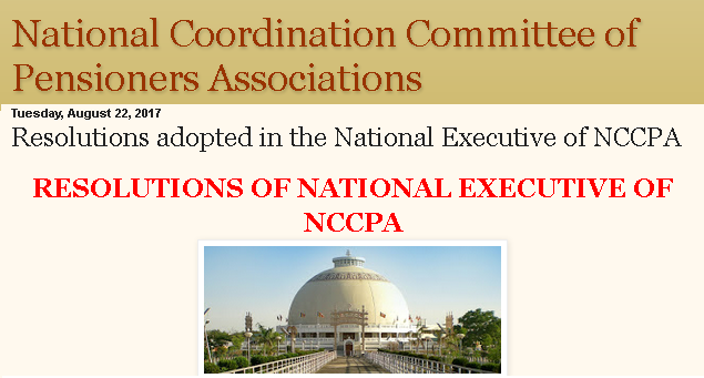 Implementation of 7th CPC/ GDS Committee Report, Pensioners Day: Resolutions by National Coordination Committee of Pensioners Associations