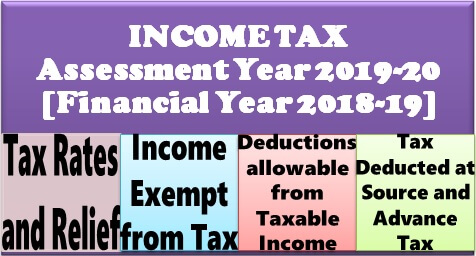 Income Tax Rates, Relief, Exempted Income, Deduction, TDS & Advance Tax: INCOME TAX  AY 2019-20 [FY 2018-19]
