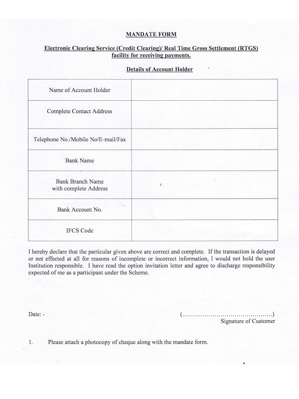 31st meeting of SCOVA – Intimation regarding Date, Time and Venue – Download the Mandate Form