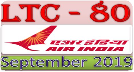 LTC-80: Air India Domestic Fare List September 2019