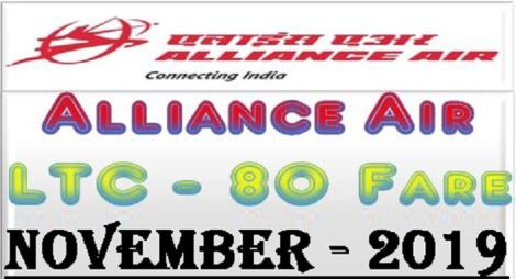 Alliance Air LTC-80 Fare for November, 2019