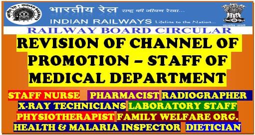 Revision of channels of Promotion (AVC) of various categories of Medical Department: Railway Board Order RBE No. 178/2019