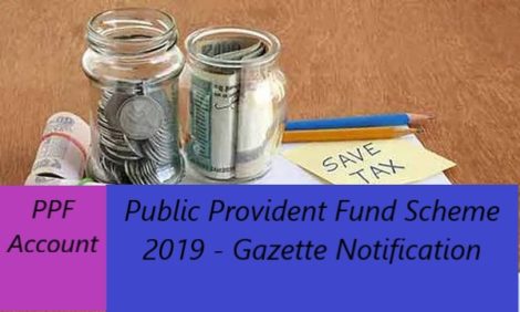 Public Provident Fund Scheme 2019 – Gazette Notification