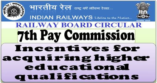 Incentives for acquiring higher educational qualifications – Railway Board Order read with DoPT OM