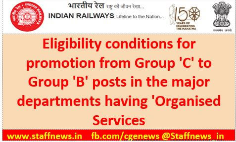 Eligibility Conditions for Promotion from Group ‘C’ to Group ‘B’ Organized Service: RBE No. 216/2019