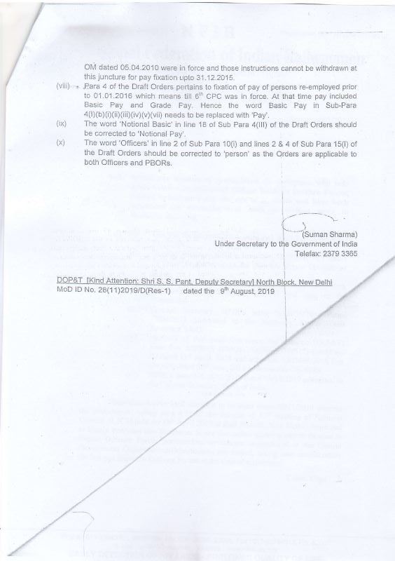Initial pay fixation of re-employed ex-servicemen-mod-letter-to-dopt-page2