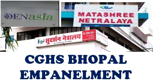 Empanellment of Denasia Dental Clinic, Mata Shri Netralaya and Sudarshan Netralaya under CGHS Bhopal
