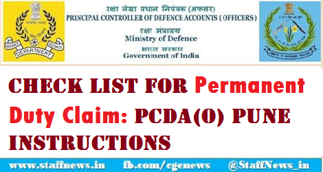 check-list-for-permanent-duty-claim-pcdao-pune