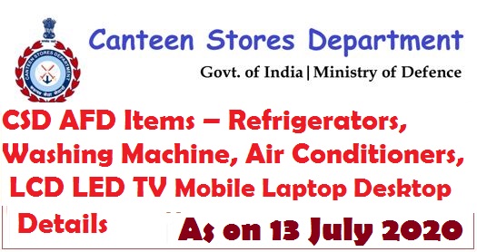Details of AFD Items Other than Automobiles as on 13 Jul 2020