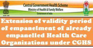 extension of validity period of empanelment of already empanelled cghs hco till 30 09 2020