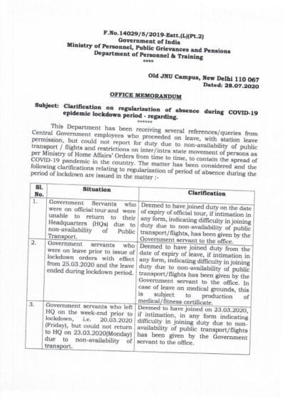 regularization of absence during covid 19 clarification by dopt 28 07 2020 page1 e1595941601743