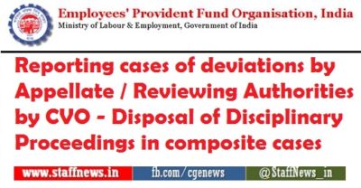 Reporting cases of deviations by Appellate