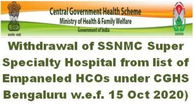 list-of-empaneled-hcos-under-cghs-bengaluru-withdrawal-of-ssnmc-super-specialty-hospital