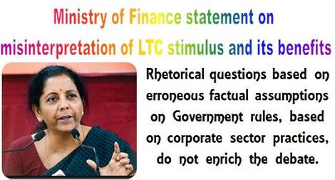 Misinterpretation of LTC stimulus and its benefits – Statement by Ministry of Finance