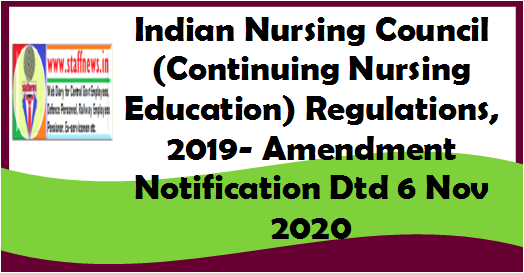 indian-nursing-council-continuing-nursing-education-regulations-2019-amendment
