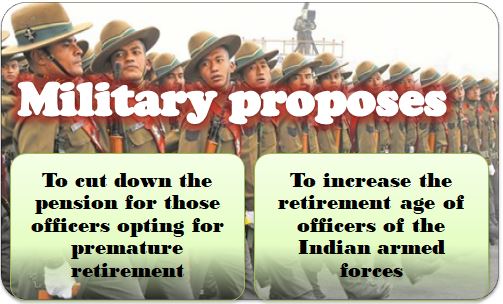 Military proposes pension cut, increase in retirement age of armed forces officers Military proposes pension cut, increase in retirement age of armed forces officers
