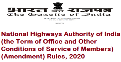 national-highways-authority-of-india-the-term-of-office-and-other-conditions-of-service-of-members-amendment-rules-2020