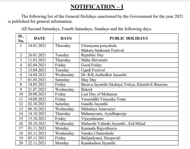 holiday-list-2021-general-restricted-holidays-sanctioned-by-the-karnataka-government-for-the-year-2021