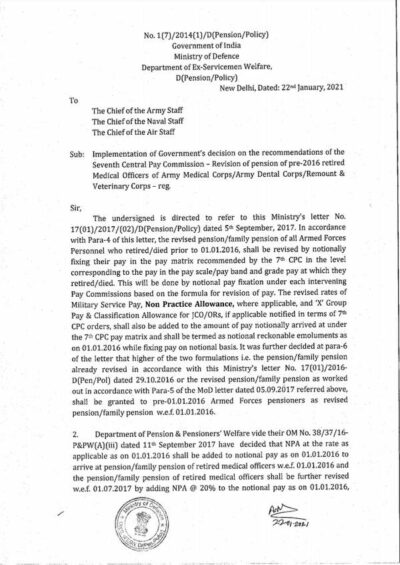 department-of-ex-servicemen-welfare-no-1-7-2014-1-d-pension-policy-dated-22nd-january-2021-page-1