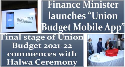 Final stage of Union Budget 2021-22 commences with Halwa Ceremony, Finance Minister launches “Union Budget Mobile App”