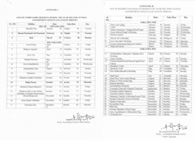 list-of-holidays-year-2021-for-central-govt-offices-located-in-tripura
