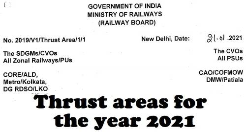Thrust areas for the year 2021 to eliminate scope for corruption and improve the system: Railway Board