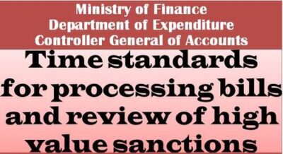 time standards for processing bills and review of high value sanctions