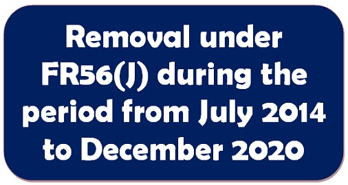Removal under FR56(J) during the period from July 2014 to December 2020