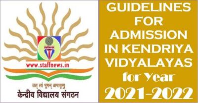 KV Admission Guidelines 2021-22