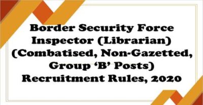 border-security-force-inspector-librarian-recruitment-rules-2020