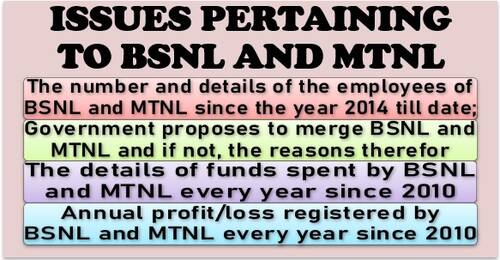 Issues pertaining to BSNL and MTNL: Details of employees since the year 2014, expenditure, profit/loss and status of merger Issues pertaining to BSNL and MTNL: Details of employees since the year 2014, expenditure, profit/loss and status of merger
