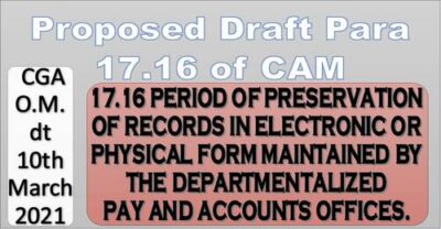 period of preservation of records in electronic or physical form